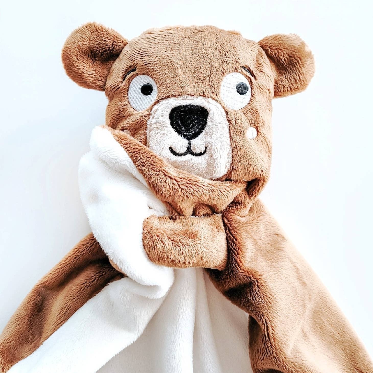 Winston the Brown Bear Baby Blankie by Veille Sur Toi