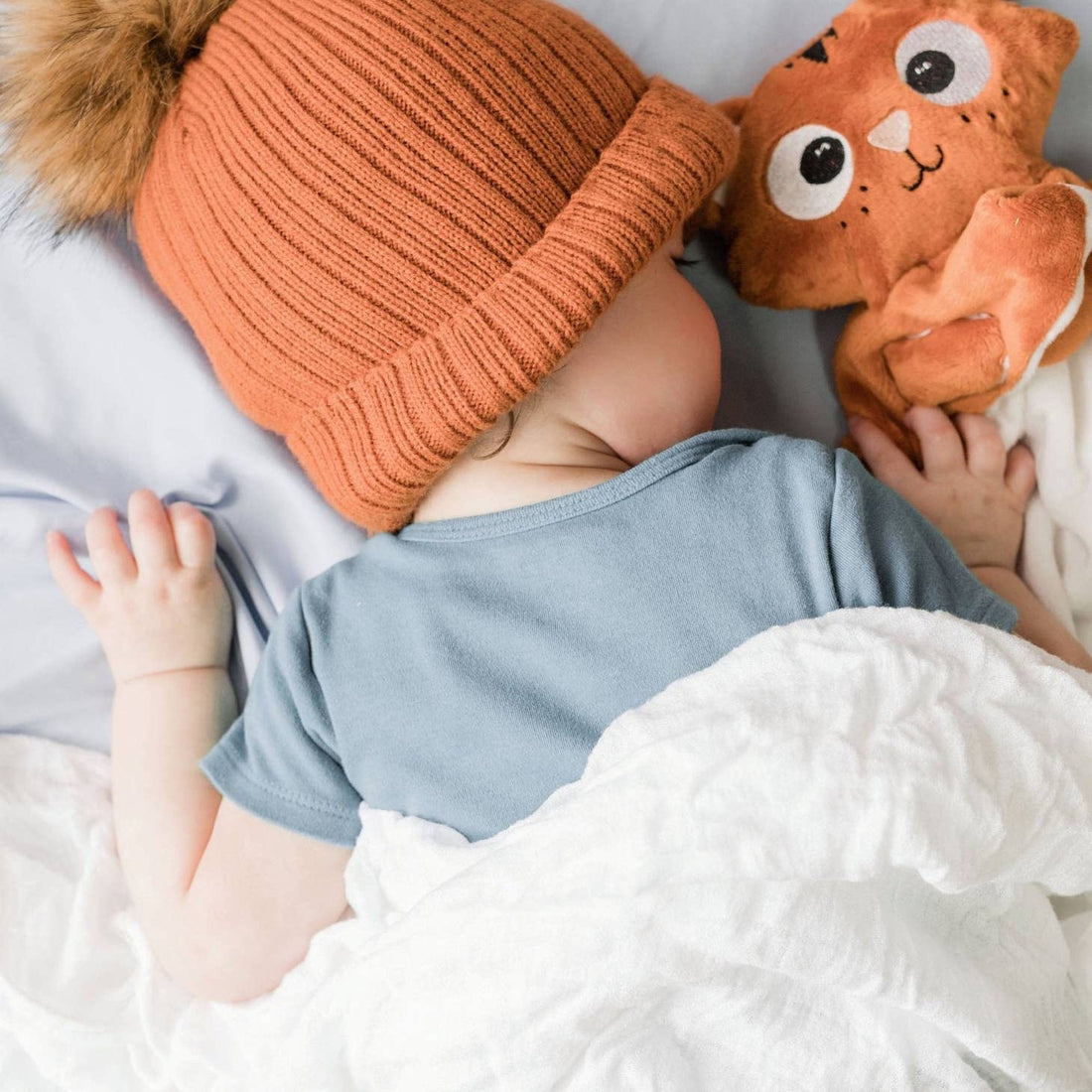 Ferguson the Rust Cat Baby Blankie by Veille Sur Toi