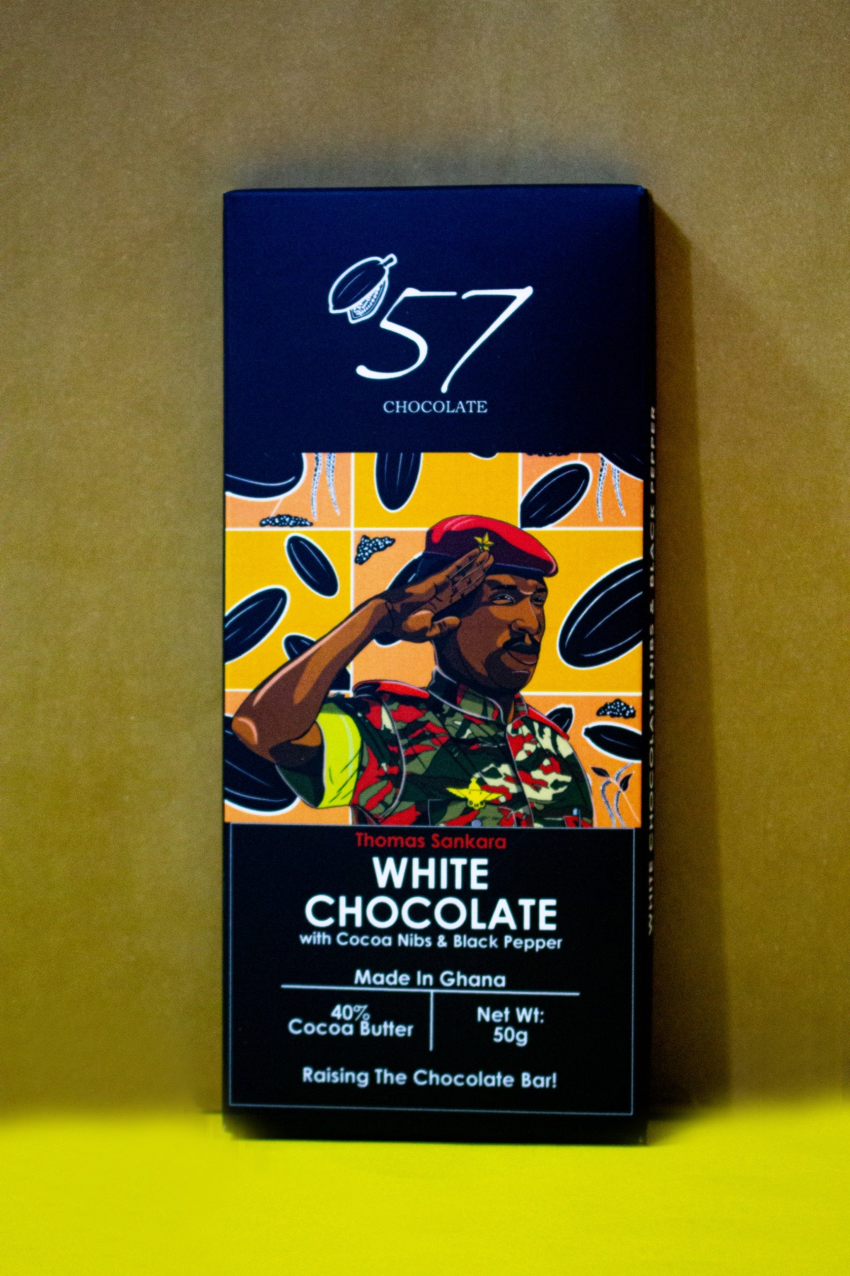 White Chocolate with Nibs & Pepper 🧂 - 57 Chocolate