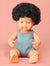 Caucasian Curly Black Hair Baby Boy Doll 38cm by Miniland (Colourful Edition)