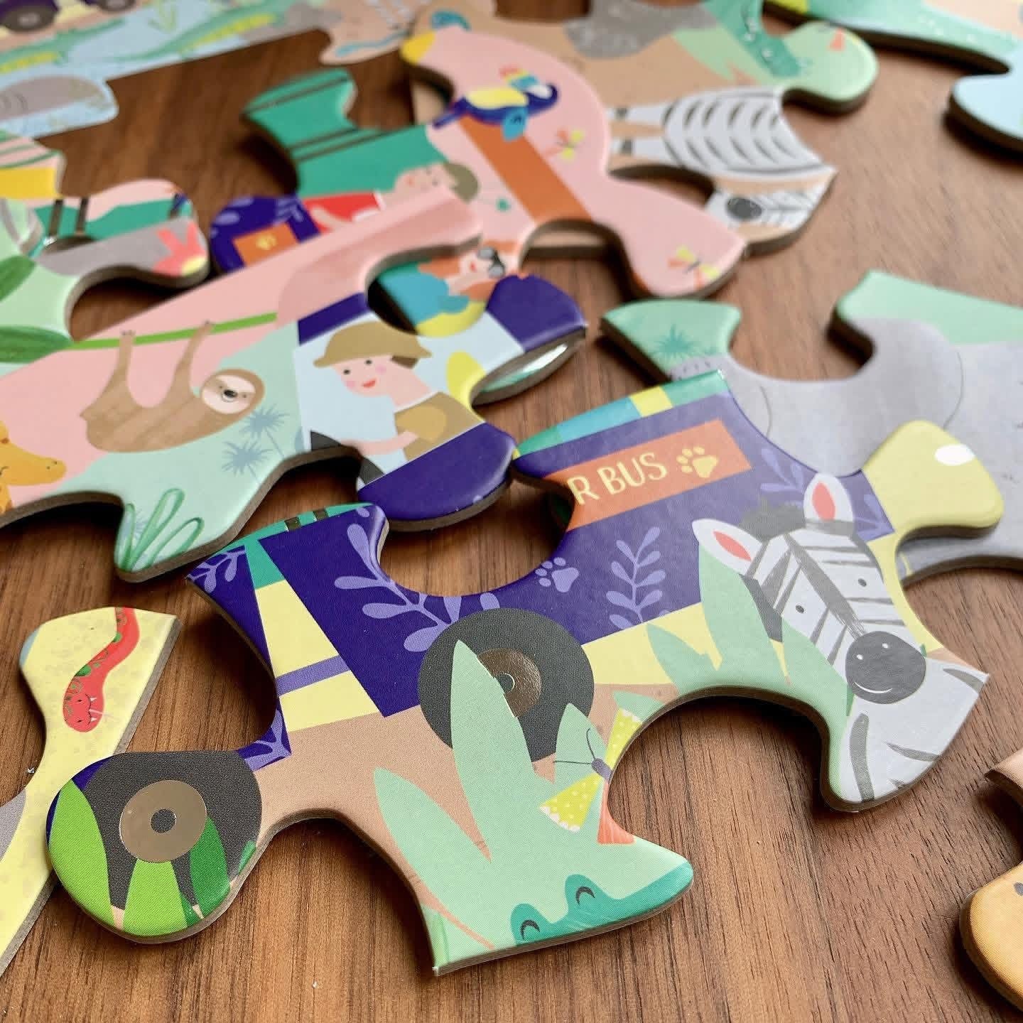 20pc Jigsaw in Shaped Box - Jungle