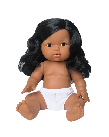 Aurora Indigenous Anatomically Correct Doll, Black Hair & Eyes - Mini Colettos