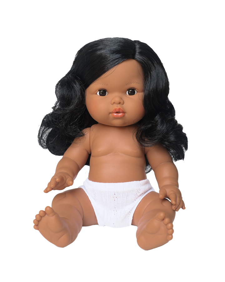 Aurora Indigenous Anatomically Correct Doll, Black Hair & Eyes - Mini Colettos