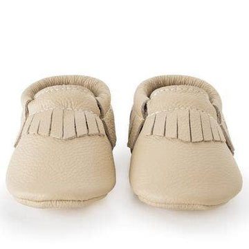 Baby Moccasins - Latte Neutral Baby Shoes - BirdRock Baby