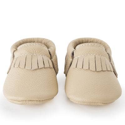 Baby Moccasins - Latte Neutral Baby Shoes - BirdRock Baby