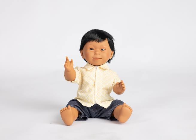 Indian/Hispanic Anatomically Correct Baby Boy Doll With Down Syndrome Features - Tyber