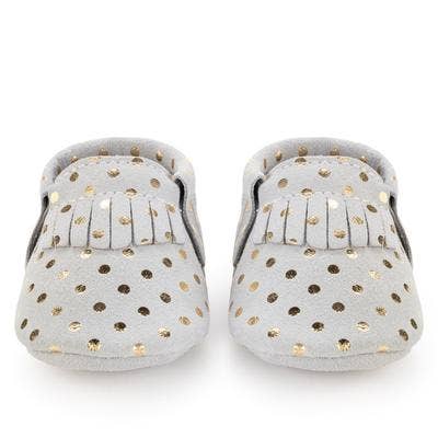 Baby Moccasins - Genuine Leather Baby Shoes (Champagne)