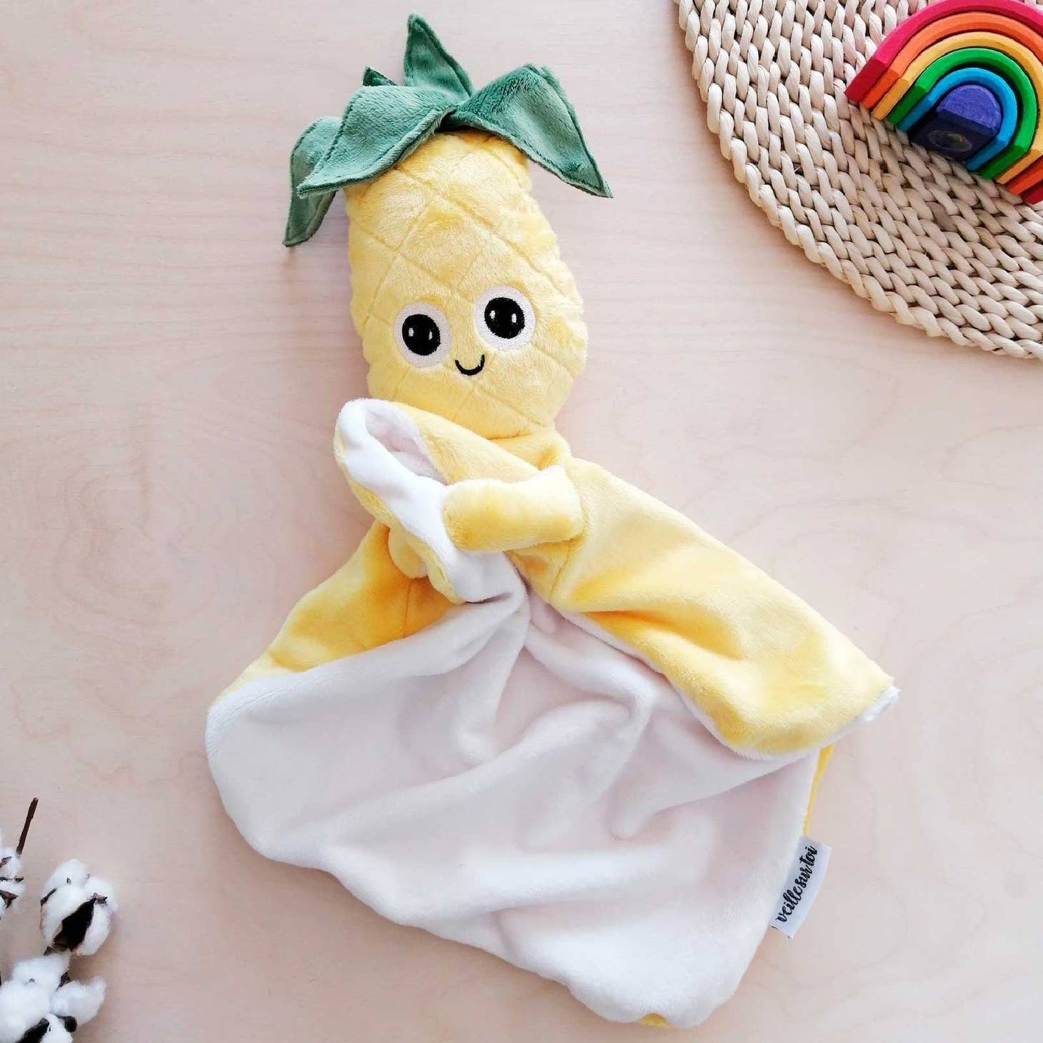Eduardo the Pineapple Security Baby Blankie by Veille Sur Toi