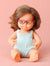 Caucasian Baby Girl Doll 38cm Down Syndrome Features with Glasses by Miniland (Colourful Edition)