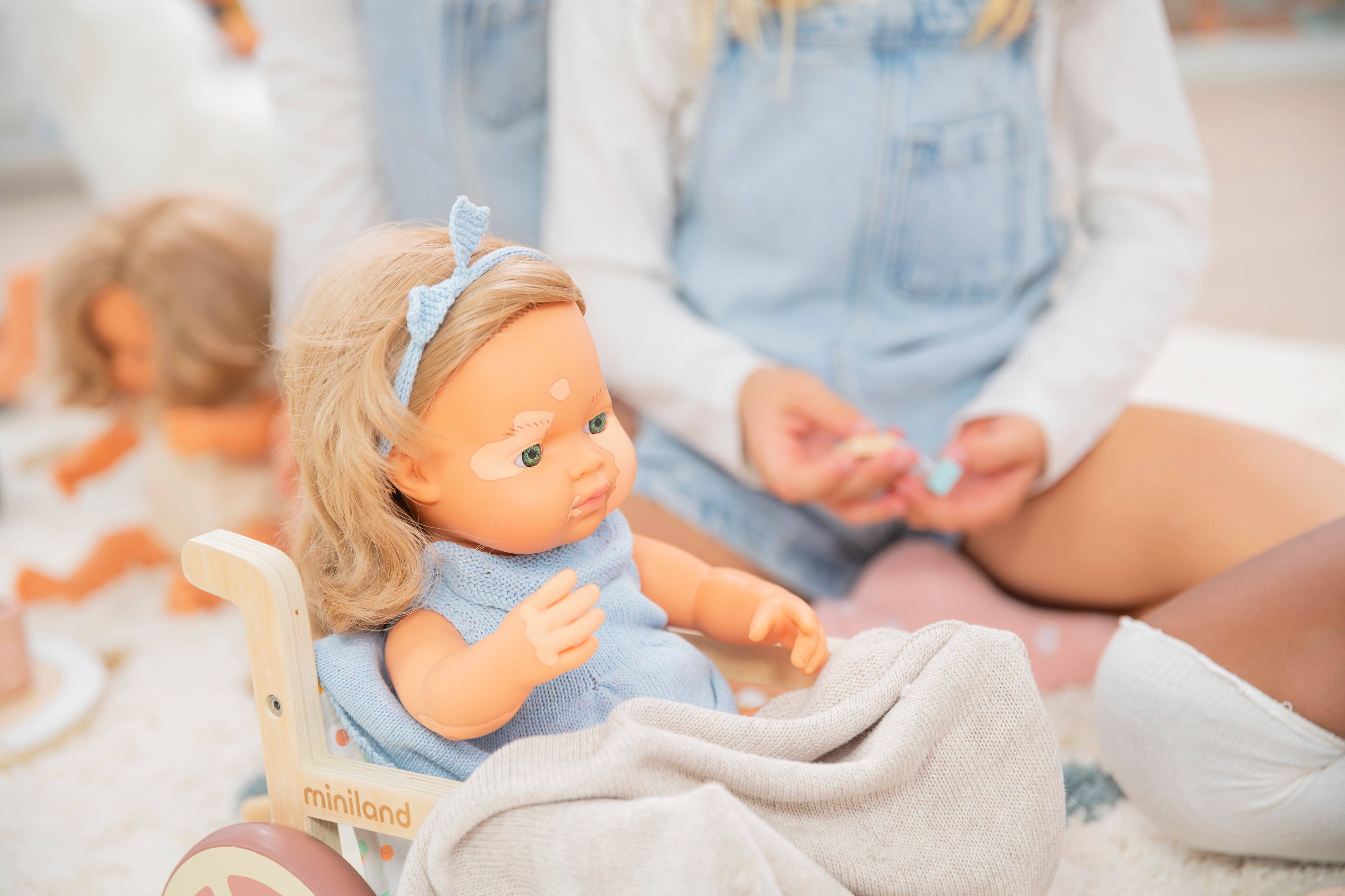Blonde Girl Vitiligo Doll