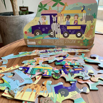20pc Jigsaw in Shaped Box - Jungle