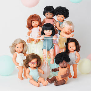 Brunette Baby Girl 38 cm by Miniland (Colourful Edition)