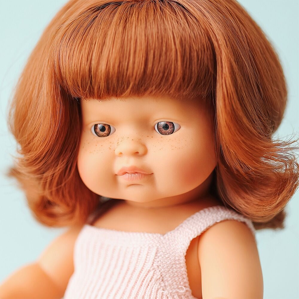 Red haired Anatomically Correct Baby Girl 38 cm by Miniland (Colourful Edition)