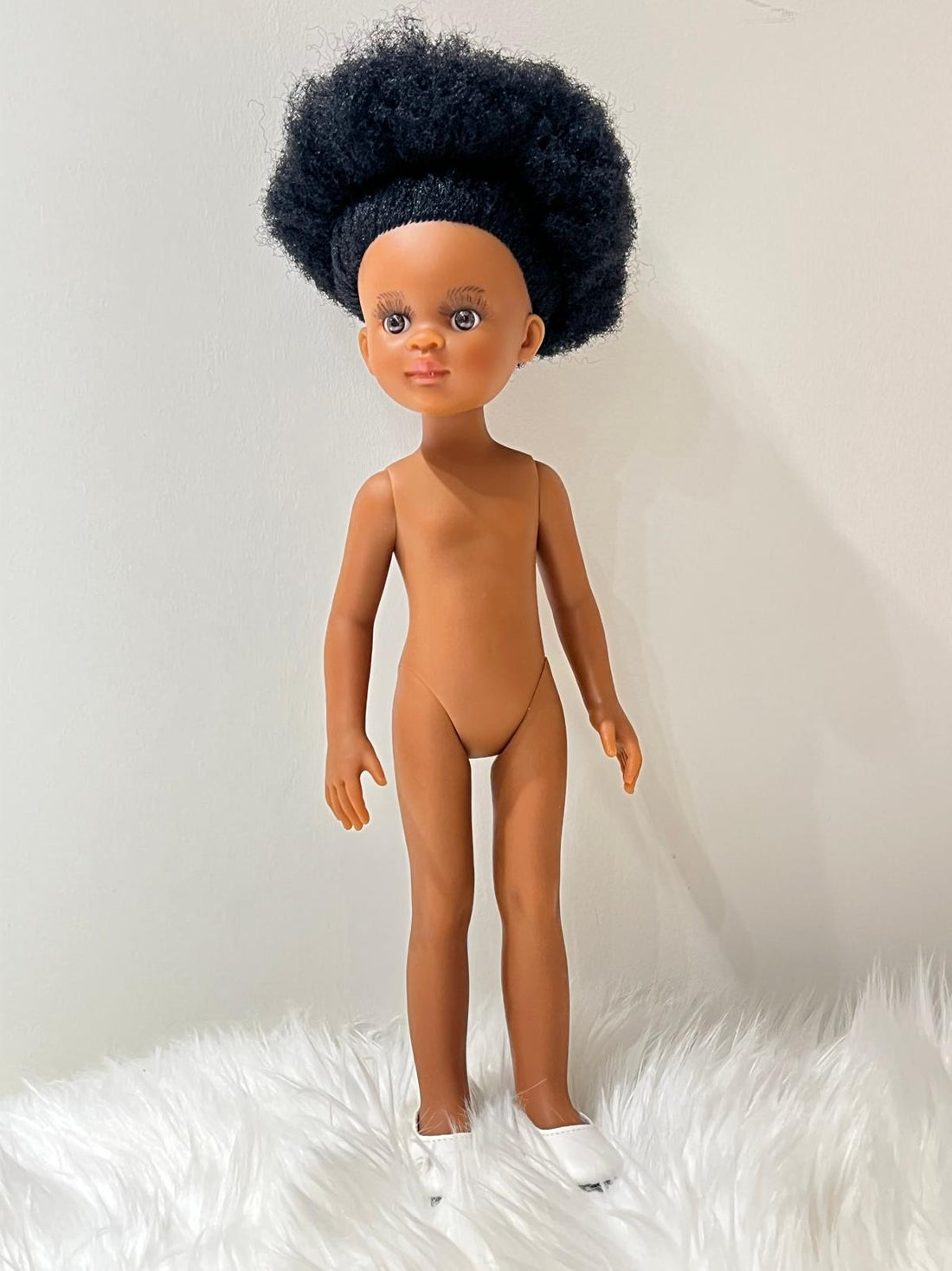 Bontle African Doll by Sibahle – Brown Skin Doll with Afro-Textured Hair in a Pink Satin Vintage Dress