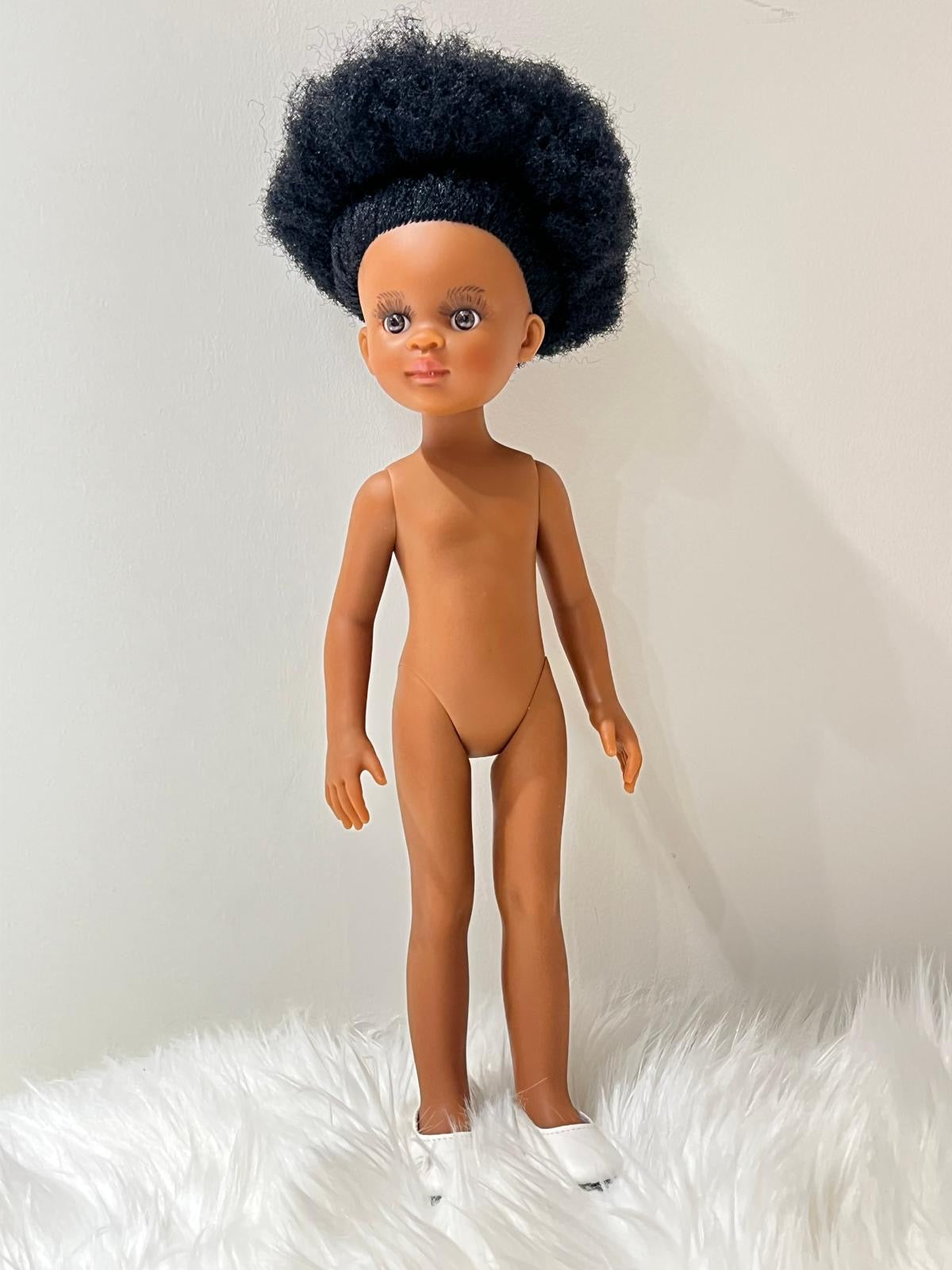 Bontle African Doll by Sibahle – Brown Skin Doll with Afro-Textured Hair in a Mushroom Skirt & Sweater 🍄