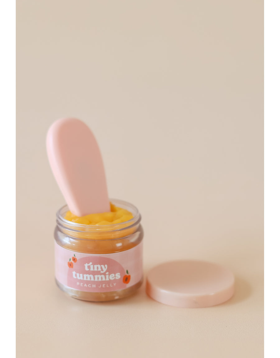 Tiny Tummies Peach Jelly 🍑 Food Jar And Spoon Set - Tiny Harlow