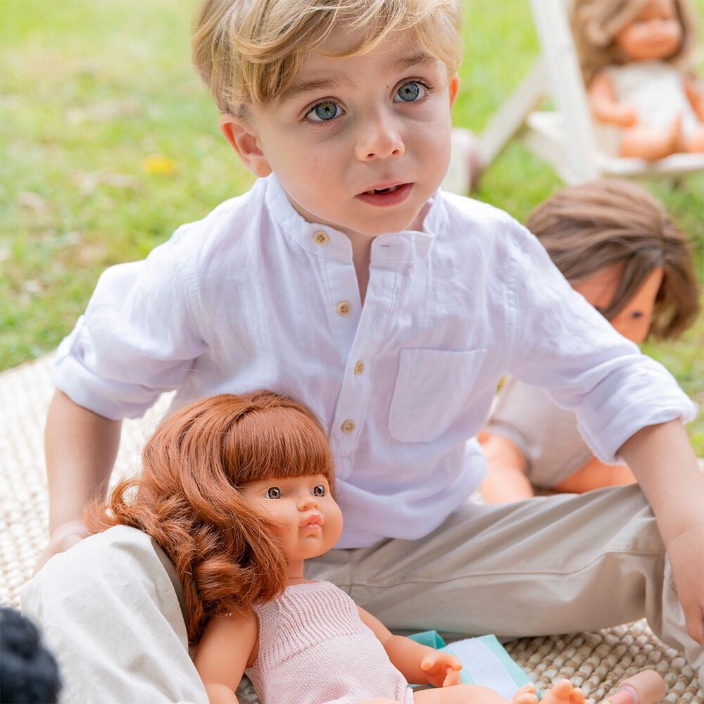 Red haired Anatomically Correct Baby Girl 38 cm by Miniland (Colourful Edition)