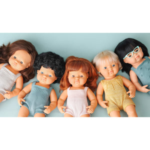 Brunette Baby Girl 38 cm by Miniland (Colourful Edition)