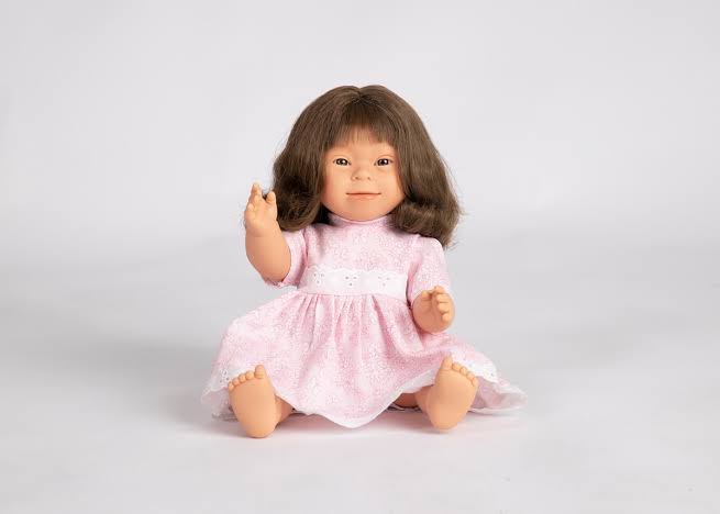 Brunette Anatomically Correct Baby Girl Doll with Down Syndrome Features - Tyber