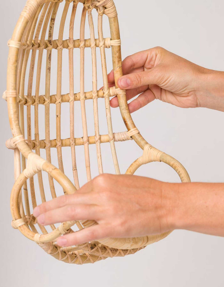 Rattan Hanging Chair For Doll - Poppie Toys