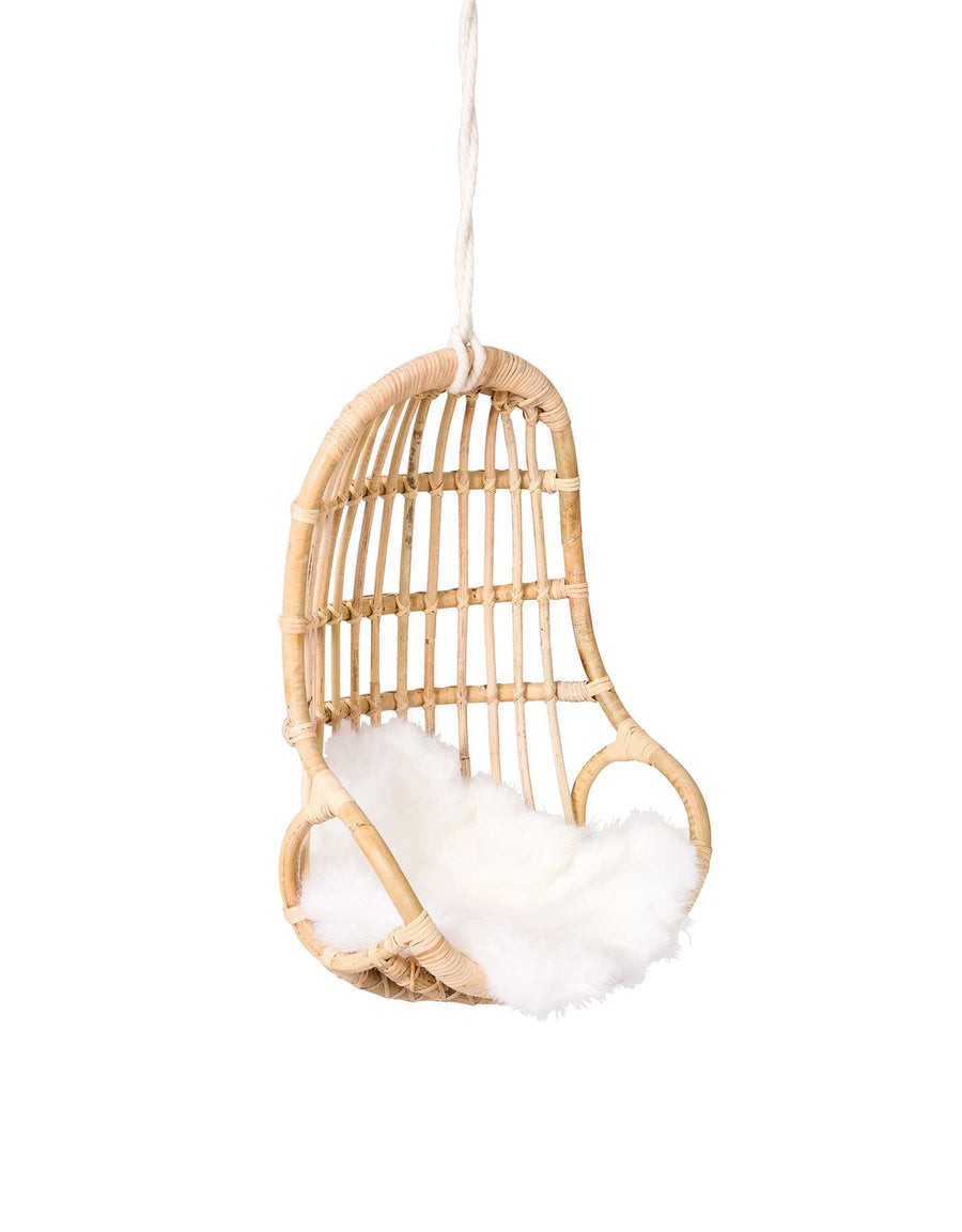 Rattan Hanging Chair For Doll - Poppie Toys