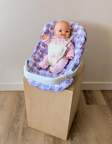 Car Seat Capsule - Cherry Gingham by Tiny Harlow