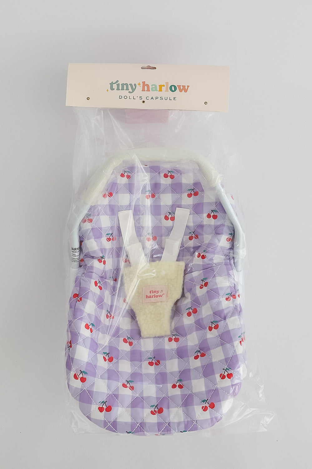Car Seat Capsule - Cherry Gingham by Tiny Harlow