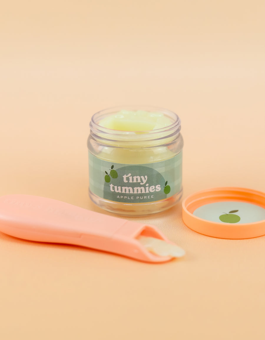 Tiny Tummies Apple Purée 🍏 Food Jar And Spoon Set - Tiny Harlow