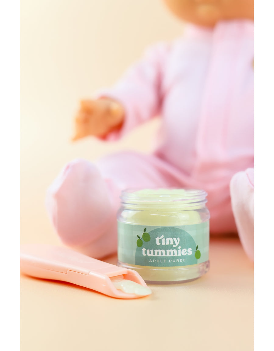 Tiny Tummies Apple Purée 🍏 Food Jar And Spoon Set - Tiny Harlow