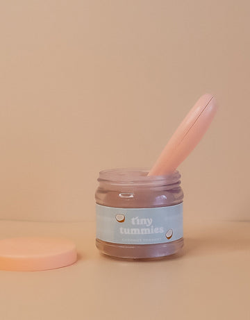 Tiny Tummies Coconut Yogurt 🥥 Food Jar and Spoon Set - TINY HARLOW