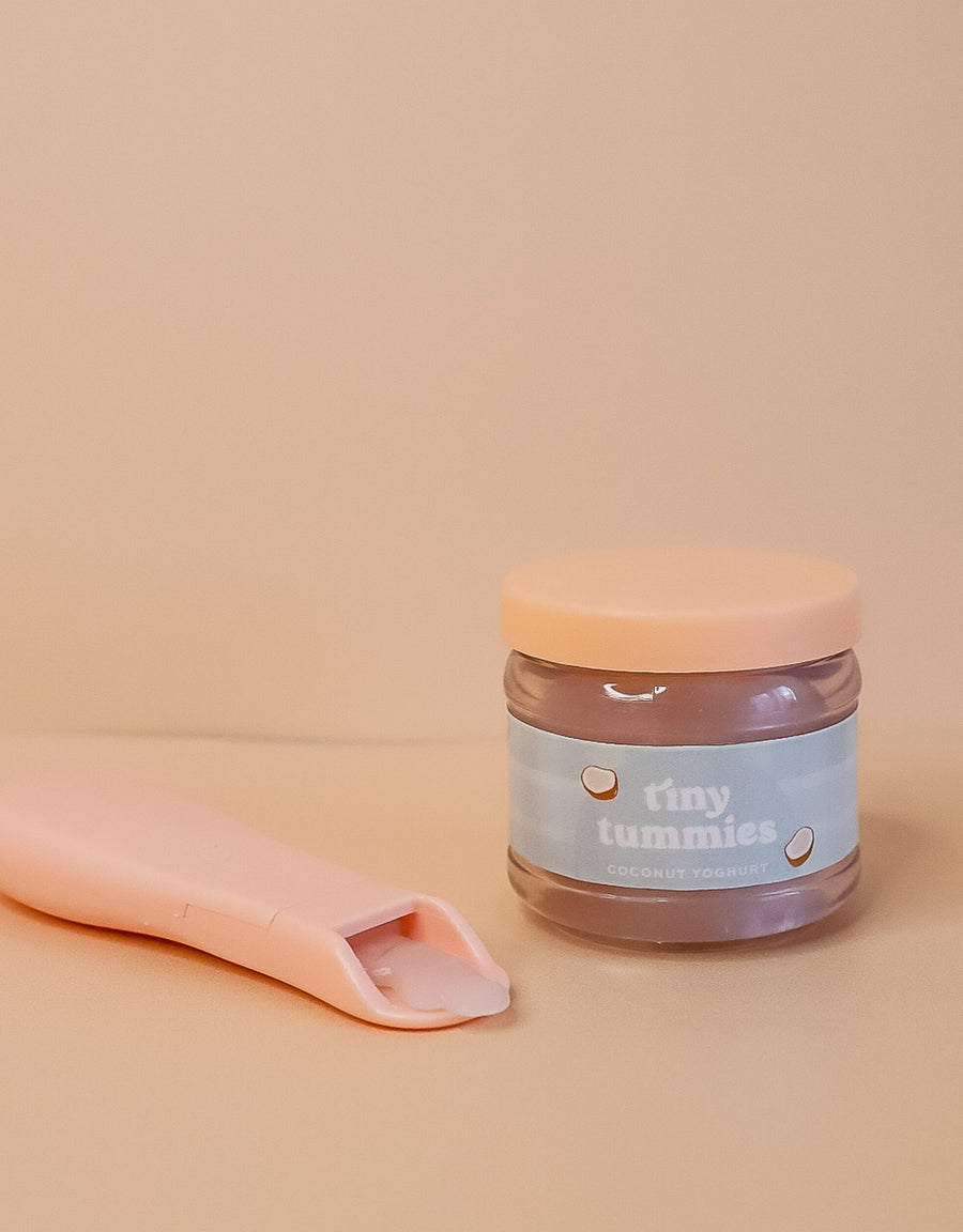 Tiny Tummies Coconut Yogurt 🥥 Food Jar and Spoon Set - TINY HARLOW