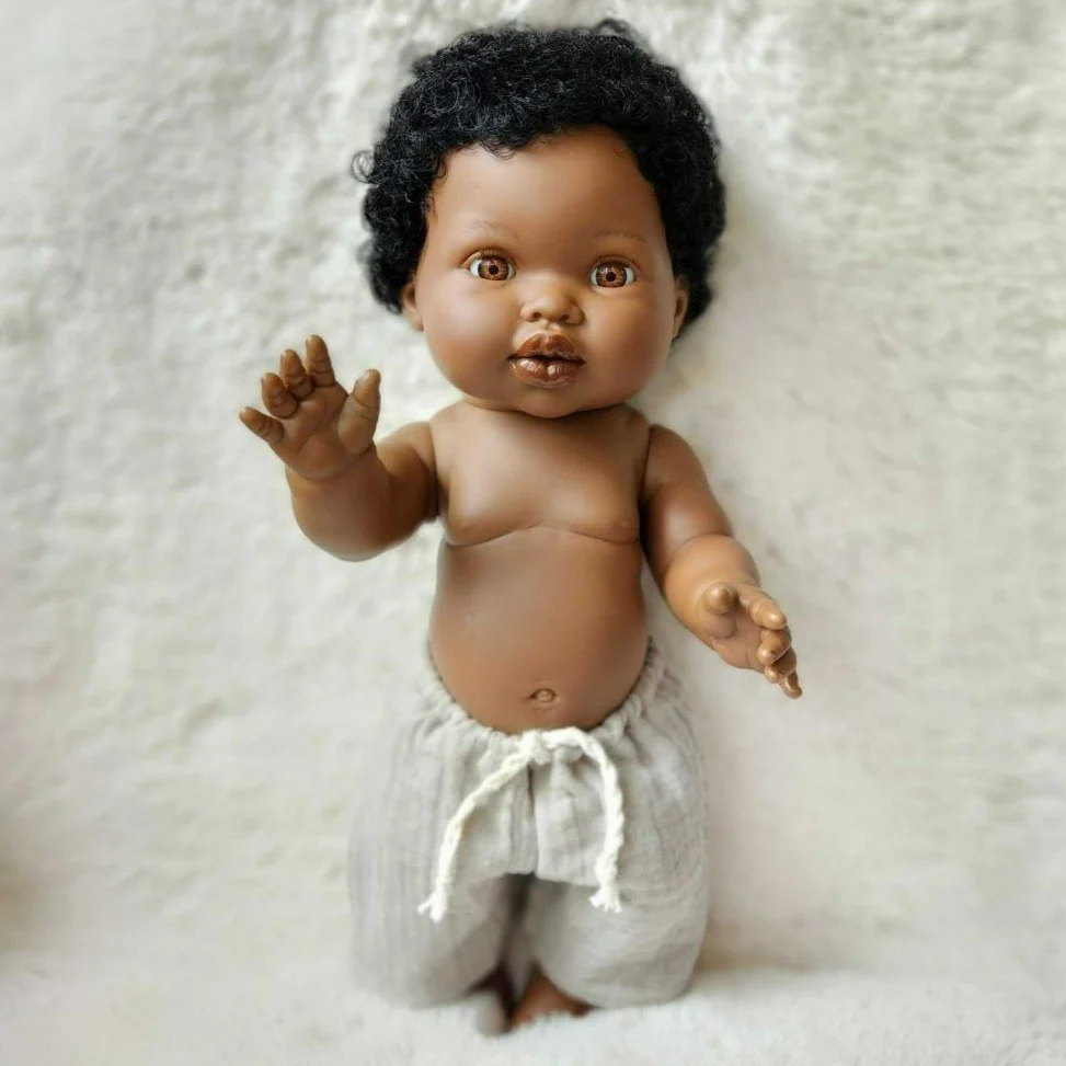 Satchel - African Baby Boy Anatomically Correct Eco-friendly Doll - Mini Colleto
