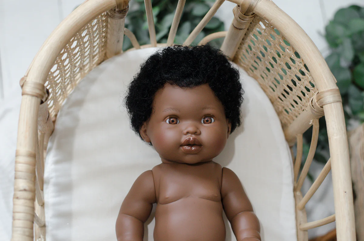 Satchel - African Baby Boy Anatomically Correct Eco-friendly Doll - Mini Colleto