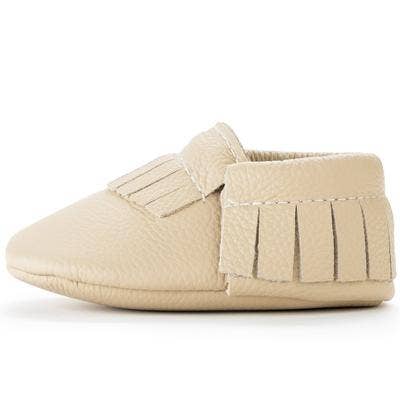 Baby Moccasins - Latte Neutral Baby Shoes - BirdRock Baby