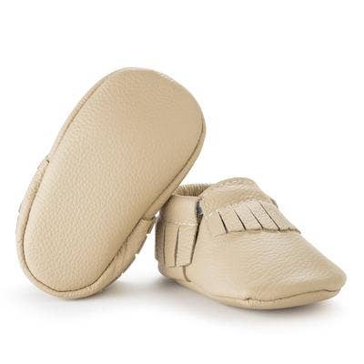 Baby Moccasins - Latte Neutral Baby Shoes - BirdRock Baby