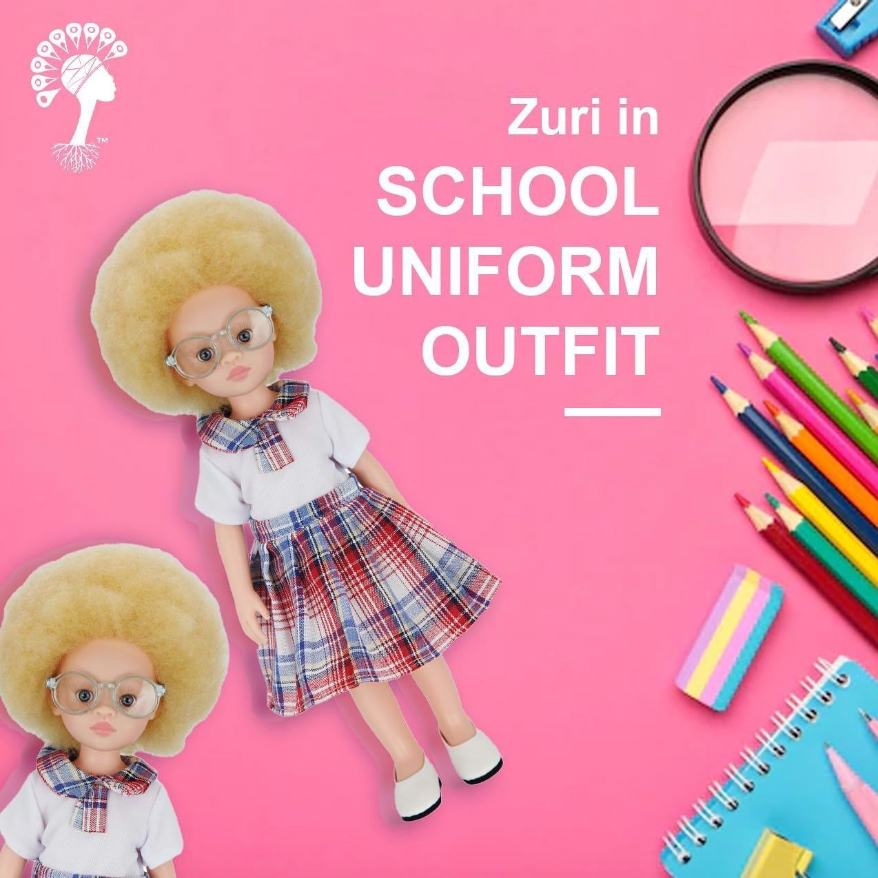 Zuri Afro Hair Doll with Albinism