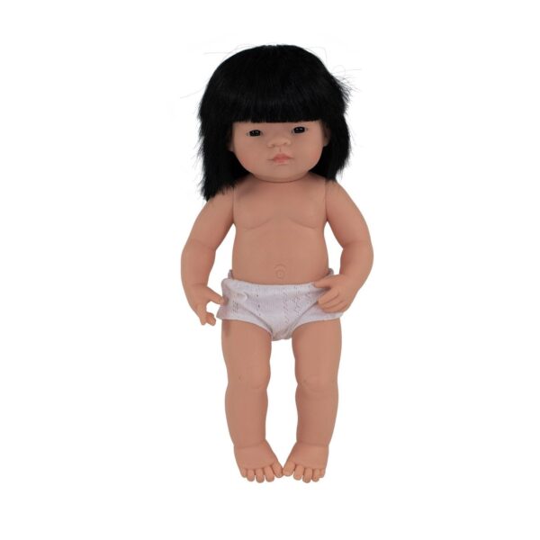 Miniland Asian Baby Girl 38cm Doll (UNDRESSED)