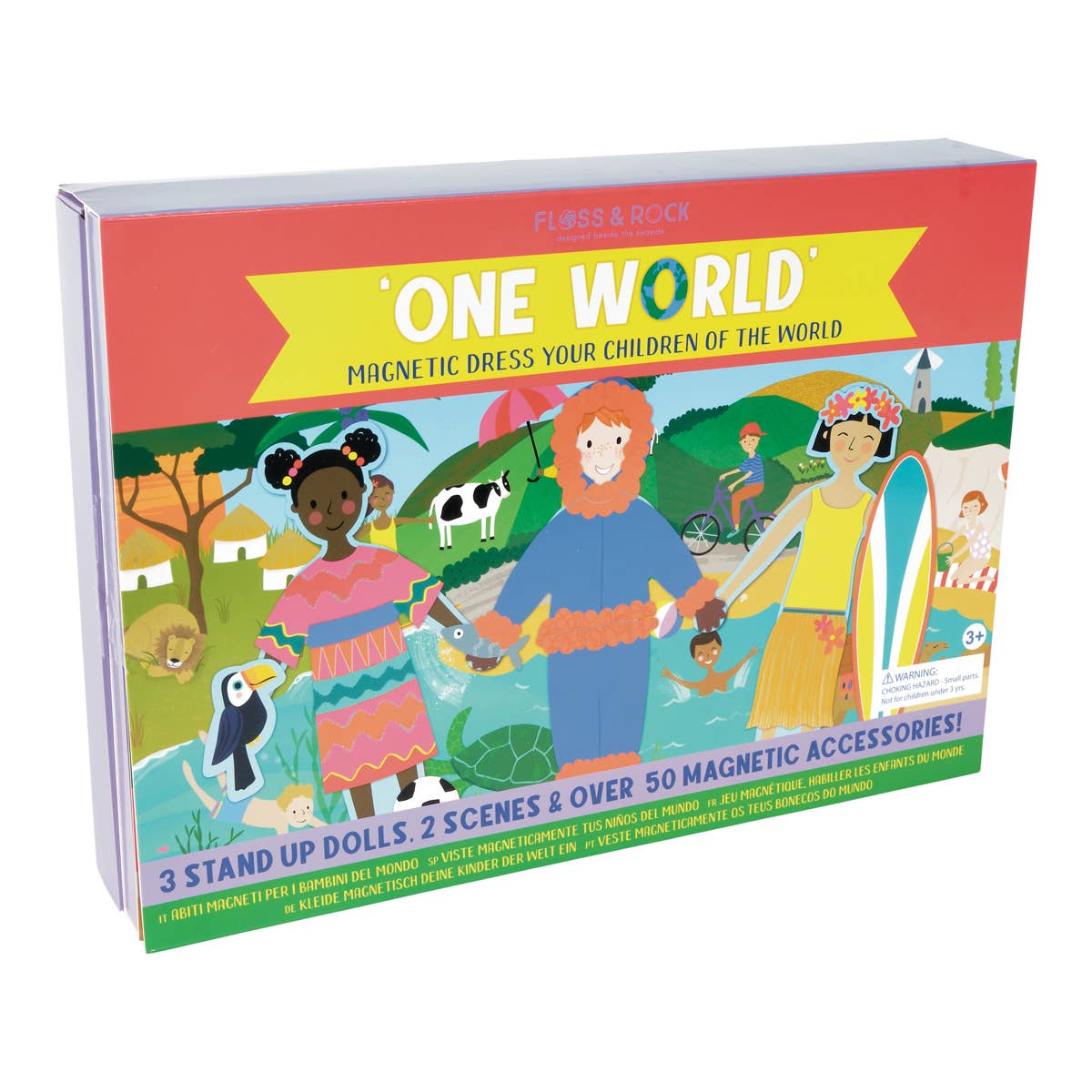 Wooden Magnetic Dress Up - One World