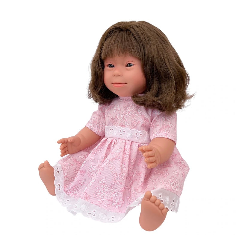 Baby Doll with Down Syndrome Girl – Brunette Hair