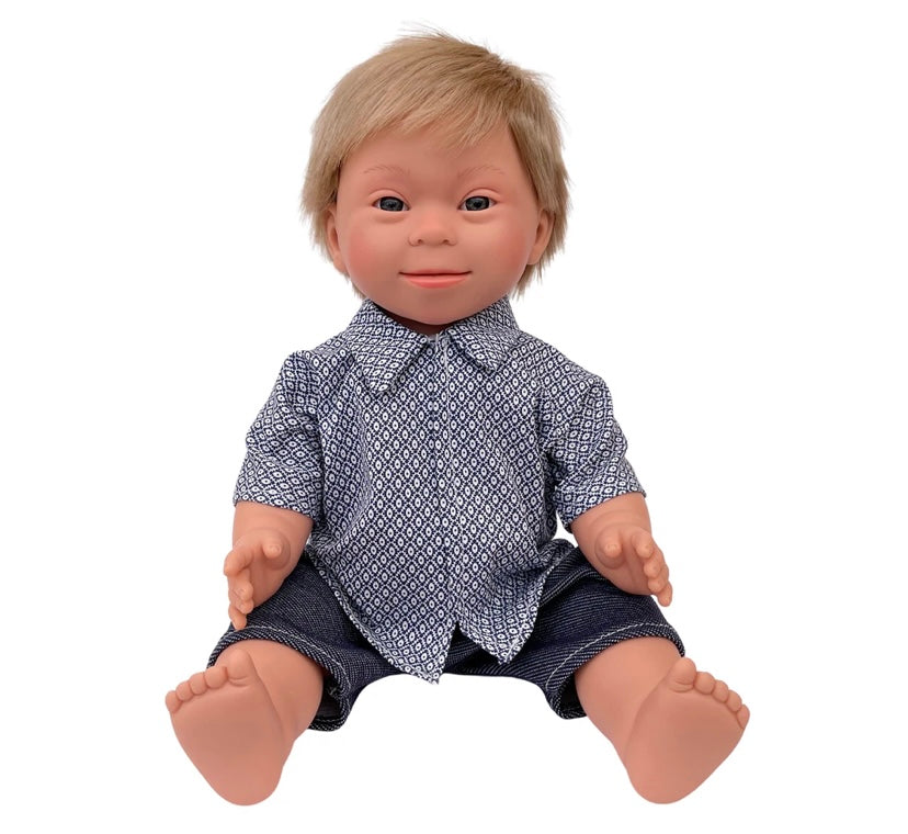 Baby Doll with Down Syndrome Boy - Blonde