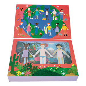 Wooden Magnetic Dress Up - One World