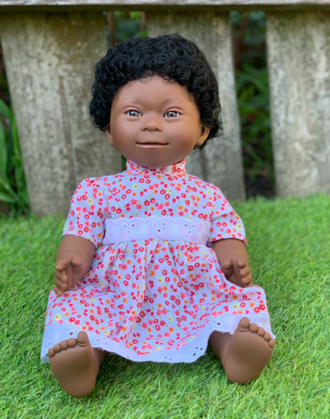 African Baby Girl Doll with Down Syndrome Features - Tyber